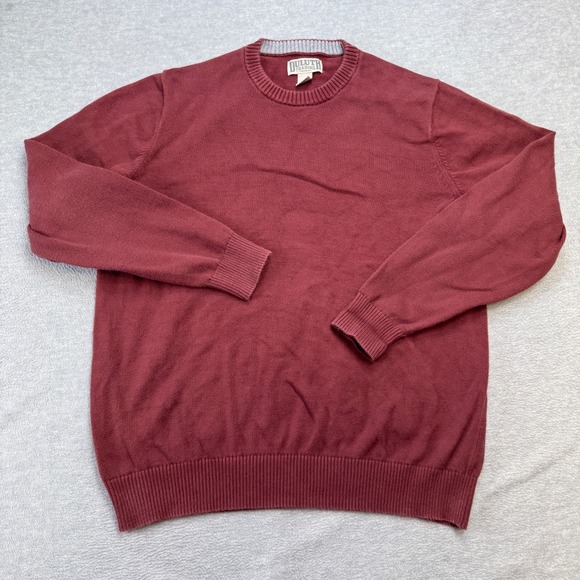 Duluth Sweater Mens XLT Maroon Red Strongarm Cotton Crewneck Knit Pullover - Picture 2 of 10